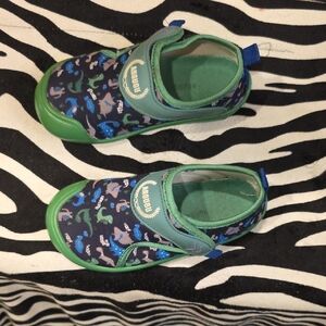 Dinosaur Print Kids Shoes - Green
